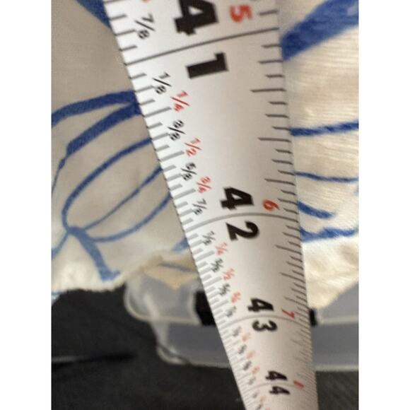 GAP 100% Linen Blue Floral Midi Dress Tie Straps Smocked Back Size XL - Picture 11 of 13